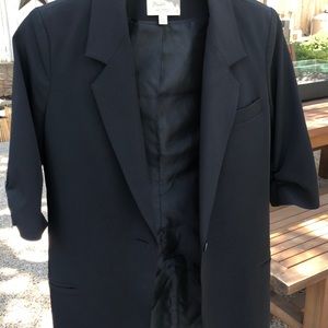 Elizabeth & James Black boyfriend lined blazer 6